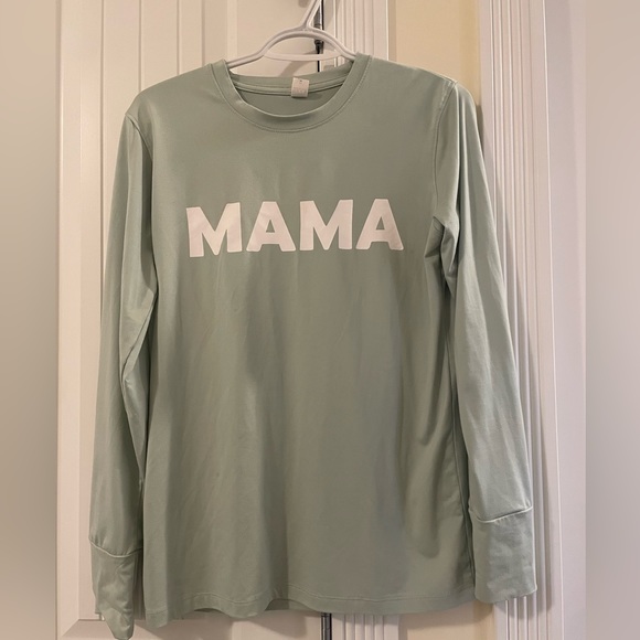 💐Light Green Mama Long Sleeved Shirt - Picture 1 of 5